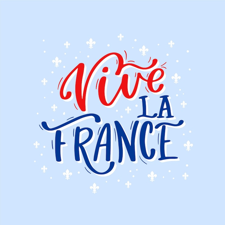 Free Vector bastille day lettering