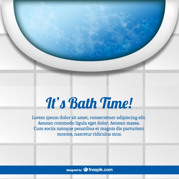 Bath time template vector