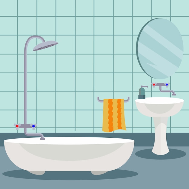 Free vector bathroom background design