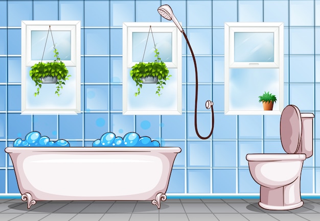 Bathroom with bathtub and toilet