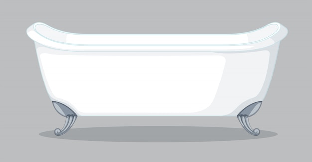 Free vector a bathtub on grey background