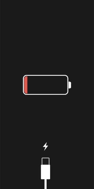 Battery Off Phone Screen Design Template