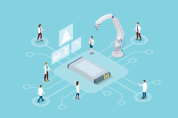 Free Vector battery research technology illustration