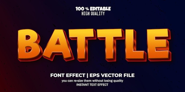 Battle editable text effect