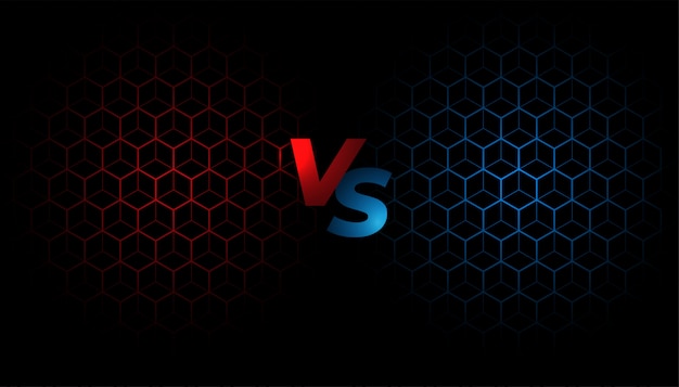 Free vector battle screen versus vs background template design