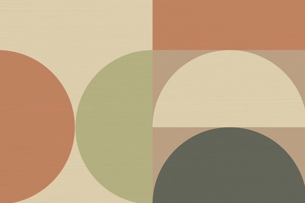 Bauhaus background, brown earth tone vector wallpaper