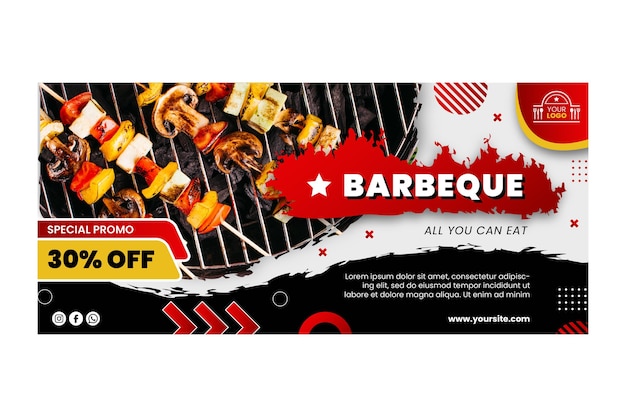 Free vector bbq banner template