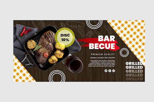 Free vector bbq banner template