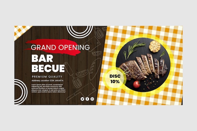 Free vector bbq banner template