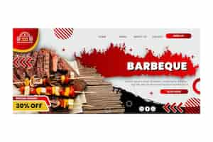 Free vector bbq landing page template