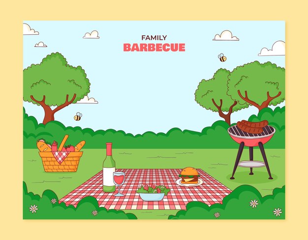 Bbq party photocall template