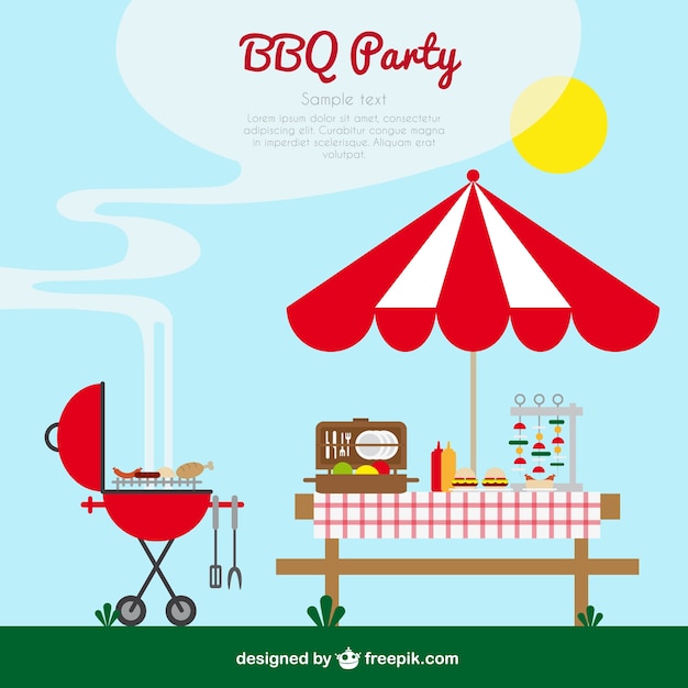 Free vector bbq party