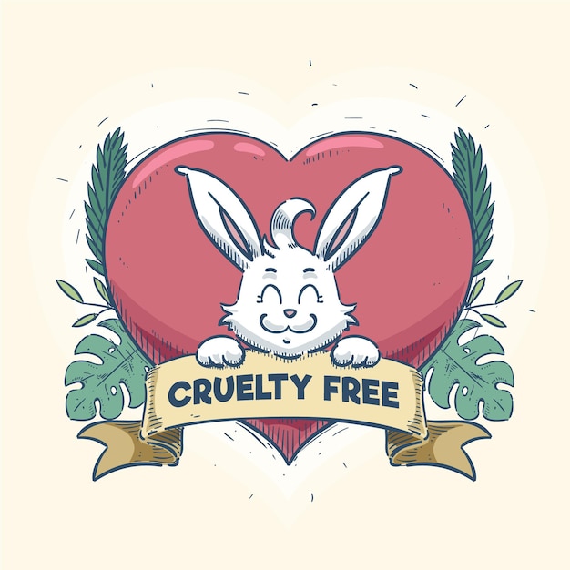 Free vector be friendly with animals vegan concept