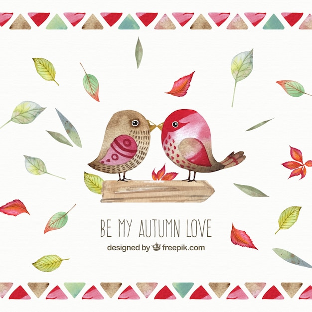 Free vector be my autumn love