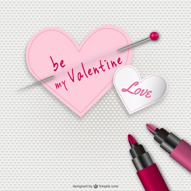 Free vector be my valentine card