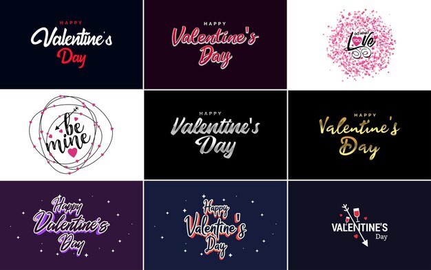 Scritta be my valentine con un design a cuore adatto per l'uso in biglietti e inviti di san valentino