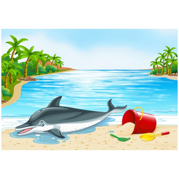 Vettore gratuito background design beach