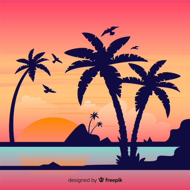 Beach Background – Vector Templates