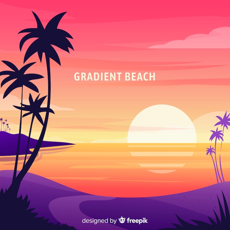 無料Vector ビーチの背景