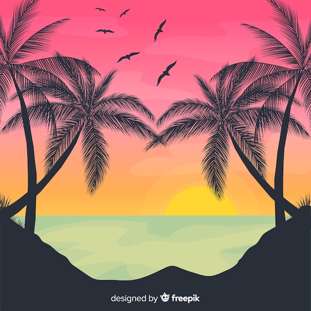 Free vector beach background