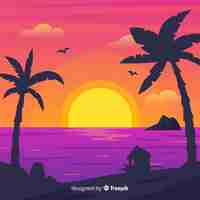 Free vector beach background