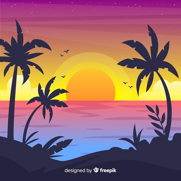 Free vector beach background