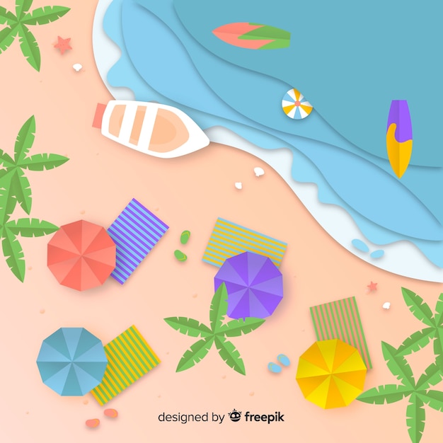 Free vector beach background