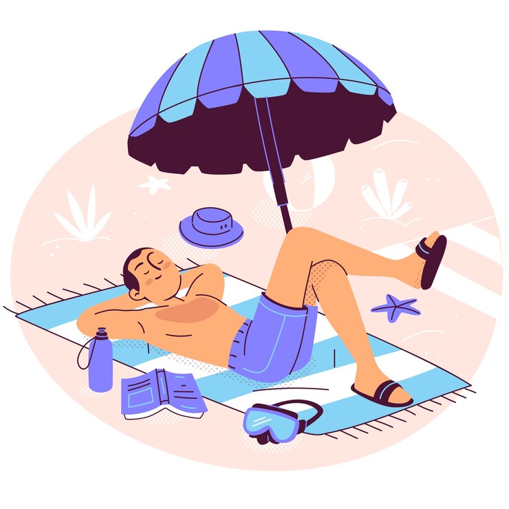 Free Vector beach concept illustration