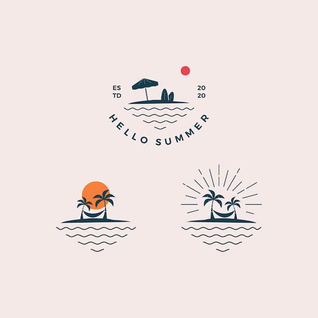 Download Free Collection Of Minimalist Summer Logos Free Vector Use our free logo maker to create a logo and build your brand. Put your logo on business cards, promotional products, or your website for brand visibility.