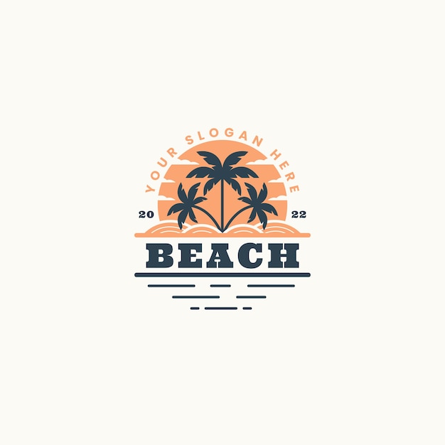 Beach logo template