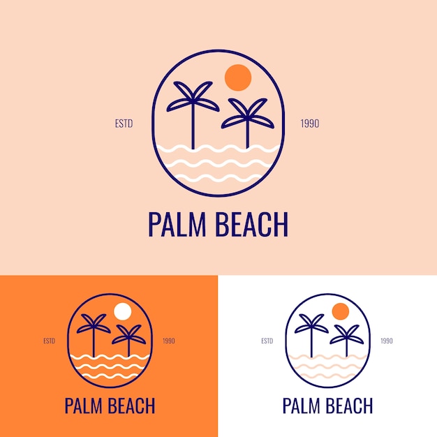 Beach logo template