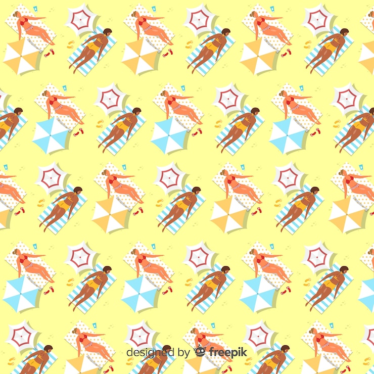 Free Vector beach pattern