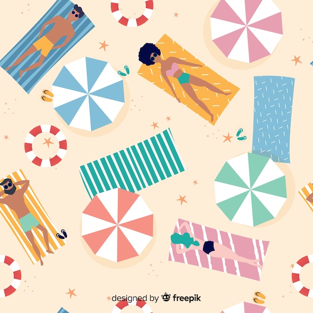 Free vector beach pattern