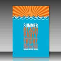 Free vector beach summer party poster