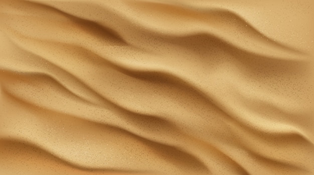 Beach texture with golden sandy waves