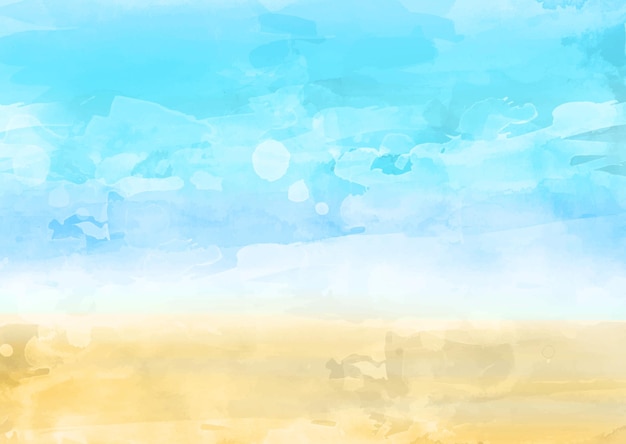 Beach themed hand painted watercolour background