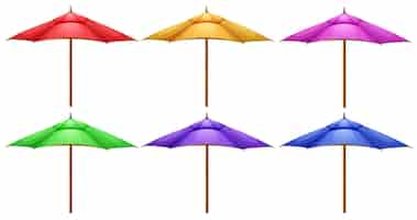 Free vector beach umbrellas