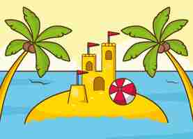 Free vector beach vacations