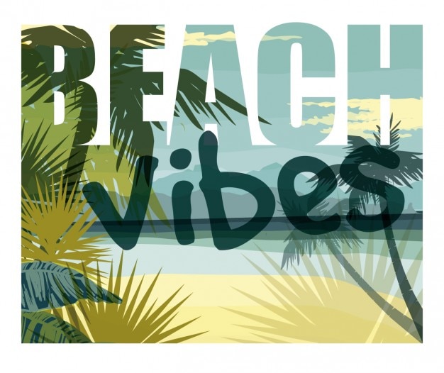 Unleash the Beach Vibes Background: Free Vector Download