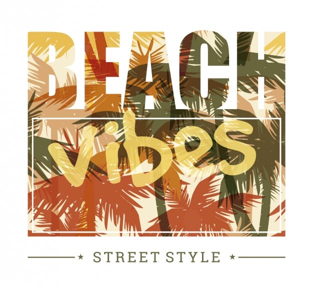 Free vector beach vibes street style