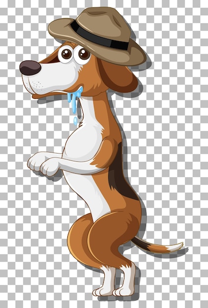 Free vector beagle dog cartoon character