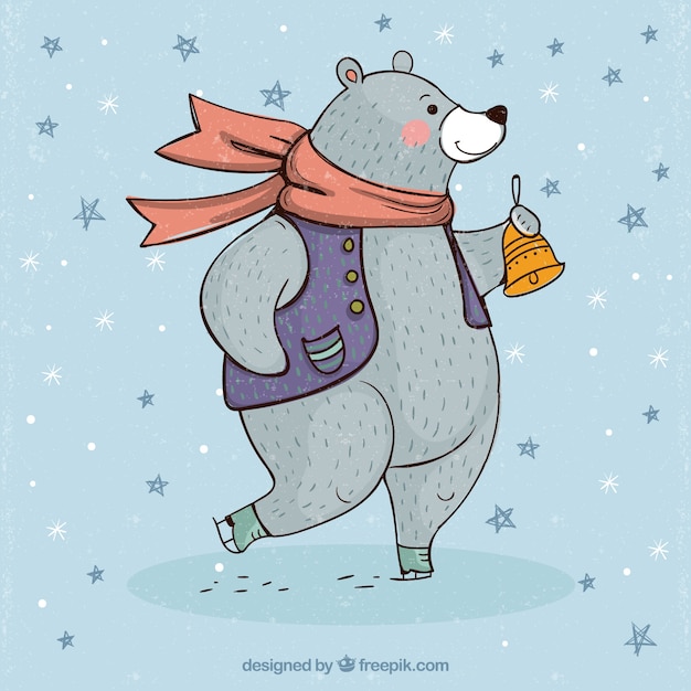 Медведь фон с зимней одежды