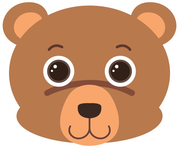 Bear head in flat style