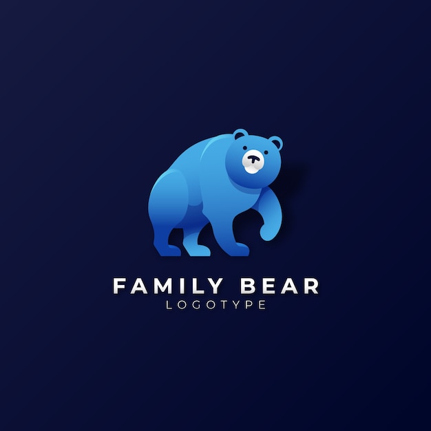 クマのロゴデザインテンプレート