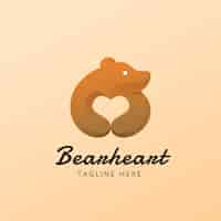 Free vector bear logo design template