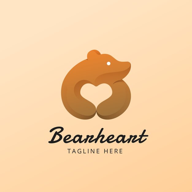 Bear logo design template