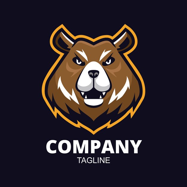 Bear logo design template