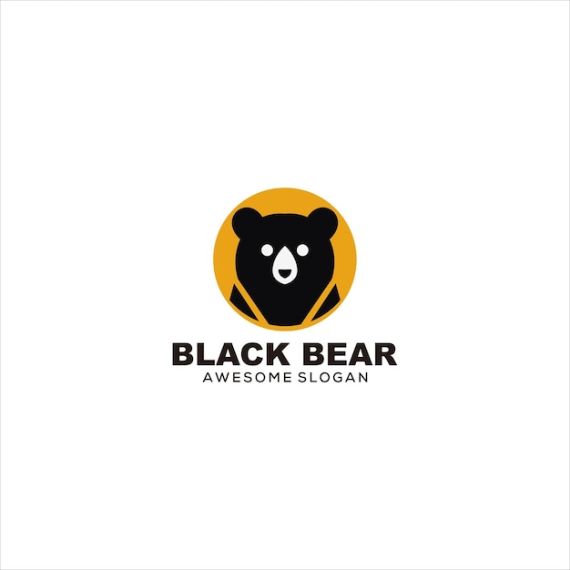 Free vector bear logo mascot vector simple design