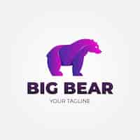 Free vector bear logo template design