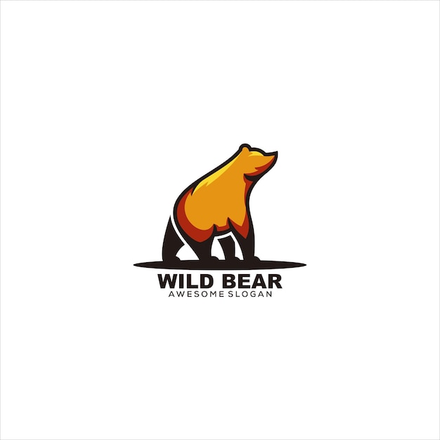Медведь логотип вектор талисман